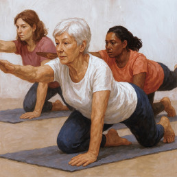 Menschen bei einer Pilates Übung